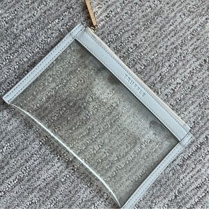 Truffle clarity mini clutch pouch in dove grey